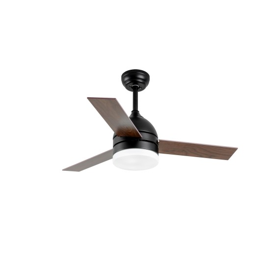 ΑΝΕΜΙΣΤΗΡΑΣ ΟΡΟΦΗΣ ΜΑΥΡΟΣ + ΞΥΛΟ LED CCT 3 ΤΑΧΥΤΗΤΩΝ ΜΕ ΤΗΛΕΧ/ΡΙΟ + ΧΡΟΝΟΔ/ΤΗ