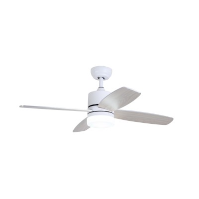 ΑΝΕΜΙΣΤΗΡΑΣ ΟΡΟΦΗΣ ΛΕΥΚΟΣ + ΞΥΛΟ LED CCT 3 ΤΑΧΥΤΗΤΩΝ ΜΕ ΤΗΛΕΧ/ΡΙΟ + ΧΡΟΝΟΔ/ΤΗ