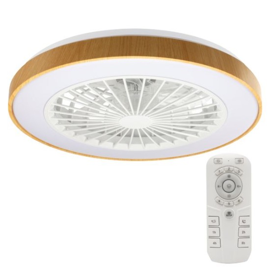 ΑΝΕΜΙΣΤΗΡΑΣ ΠΛΑΦΟΝΙΕΡΑ 40W ΞΥΛΟ 4000Κ DIMMABLE + ΤΗΛΕΧ/ΡΙΟ 