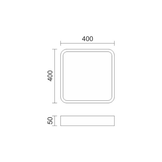 ΠΛΑΦΟΝΙΕΡΑ ΤΕΤΡΑΓΩΝΗ ΓΚΡΙ LED 32W CCT 40CM