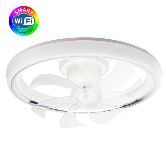 ΑΝΕΜΙΣΤΗΡΑΣ ΠΛΑΦΟΝΙΕΡΑ RGB+CCT DIMMABLE + ΤΗΛΕΧ/ΡΙΟ 