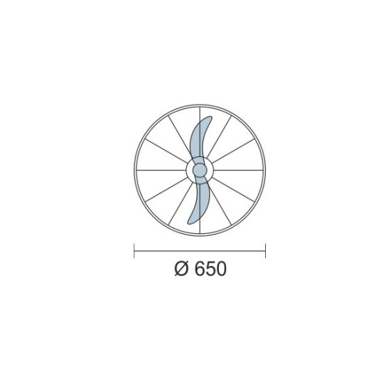 ΑΝΕΜΙΣΤΗΡΑΣ TOIXOY ΒΙΟΜΗΧ. ΤΥΠΟΥ ΜΑΥΡΟΣ ΜΕΤΑΛ. 180W AC + CONTROL + ΔΙΑΚΟΠΤΗ ΤΟΙΧΟΥ