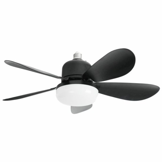 ΑΝΕΜΙΣΤΗΡΑΣ ΟΡΟΦΗΣ Ε27 ΜΑΥΡΟΣ LED 24W ΜΕ ΦΩΣ CCT + ΤΗΛΕΧ/ΡΙΟ