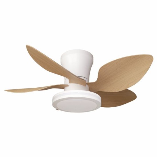 ΑΝΕΜΙΣΤΗΡΑΣ ΟΡΟΦΗΣ ΛΕΥΚΟΣ ΜΕ ΕΦΕ ΞΥΛΟΥ + ΦΩΣ LED 24W CCT + ΤΗΛΕΧ/ΡΙΟ