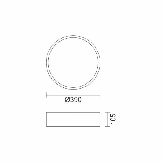 ΠΛΑΦΟΝΙΕΡΑ ΟΡΟΦΗΣ ΛΕΥΚΗ LED CCT 40W 3000K|4000K| 6000K Ø39 3323
