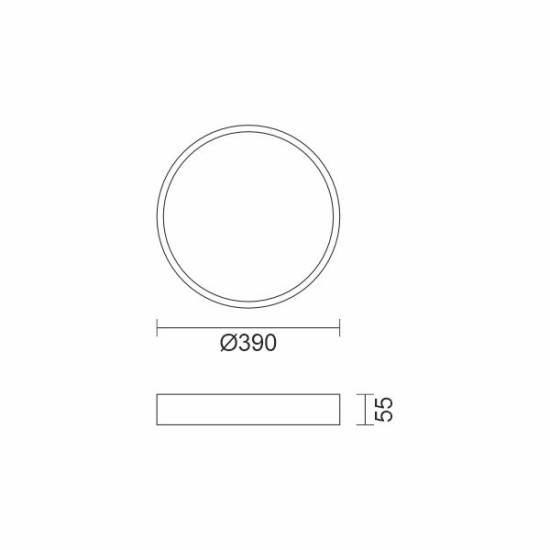 ΠΛΑΦΟΝΙΕΡΑ ΟΡΟΦΗΣ ΞΥΛΟ LED CCT 40W 3000K|4000K|6000K Ø39  3326