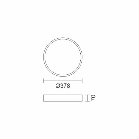 ΠΛΑΦΟΝΙΕΡΑ ΟΡΟΦΗΣ ΞΥΛΟ  LED CCT 40W 3000K|4000K|6000K Ø38  3327