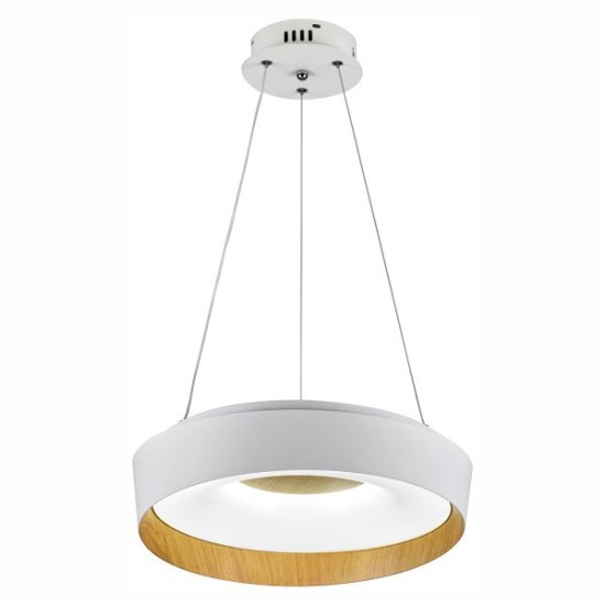 ΠΛΑΦΟΝΙΕΡΑ/ΚΡΕΜΑΣΤΟ  LED CCT 28W 3000K | 4000K | 6000K ΛΕΥΚΟ-ΞΥΛΟ 3336