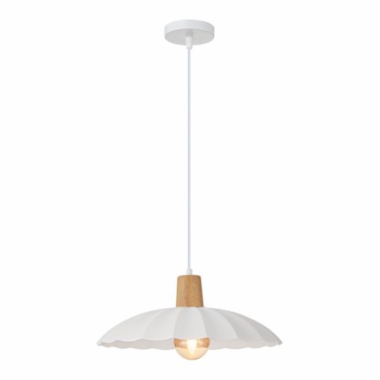 ΚΡΕΜΑΣΤΟ ΜΟΝΟΦΩΤΟ Ε27 ΛΕΥΚΟ/ΞΥΛΟ 