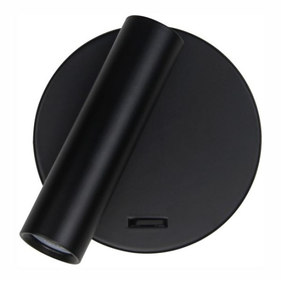 ΑΠΛΙΚΑ ΚΡΕΒΑΤΙΟΥ ΜΑΥΡΗ LED  3W COB 10⁰ 300 LUMEN 3000K