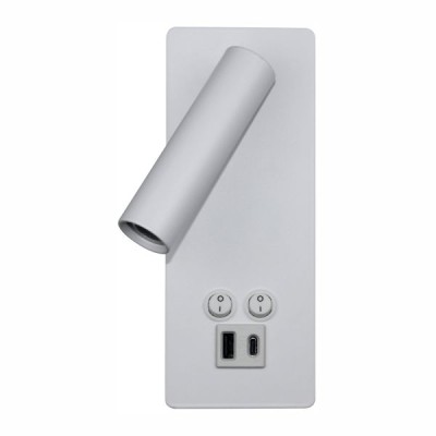 ΑΠΛΙΚΑ ΚΡΕΒΑΤΙΟΥ ΛΕΥΚΗ ME ΘΥΡΑ USB, LED 6W 600 LUMEN 120⁰ SMD 3000K+SPOT 3W 10⁰ 300 LUMEN 3000K ΑΠΛΙΚΑ ΚΡΕΒΑΤΙΟΥ ΛΕΥΚΗ ME ΘΥΡΑ USB, LED 6W 600 LUMEN 120⁰ SMD 3000K+SPOT 3W 10⁰ 300 LUMEN 3000K