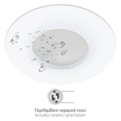 ΣΠΟΤ ΜΠΑΝΙΟΥ ΑΛΟΥΜΙΝΙΟΥ ΧΩΝΕΥΤO GU10 ΛΕΥΚΟ 5663