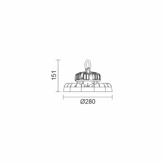 CCT ΚΑΜΠΑΝA LED UFO 150W ADJUST 60-80-100