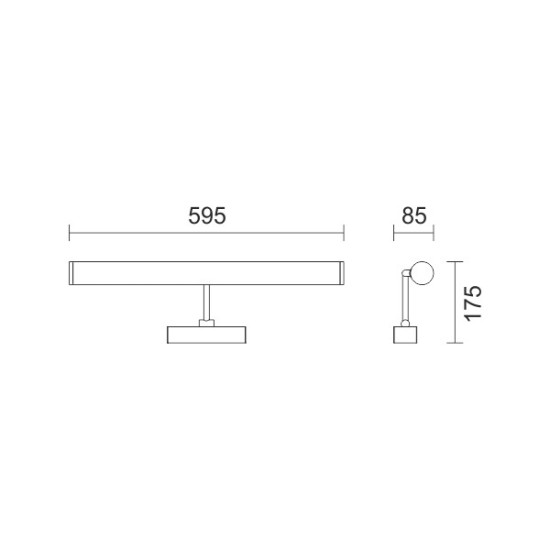 ΦΩΤΙΣΤΙΚΟ ΛΟΥΤΡΟΥ ΧΡΩΜΙΟ LED ΡΥΘΜΙΖΟΜΕΝΟ 18W 1620 LUMENS 4000K 60CM ΦΩΤΙΣΤΙΚΟ ΛΟΥΤΡΟΥ ΧΡΩΜΙΟ LED ΡΥΘΜΙΖΟΜΕΝΟ 18W 1620 LUMENS 4000K 60CM