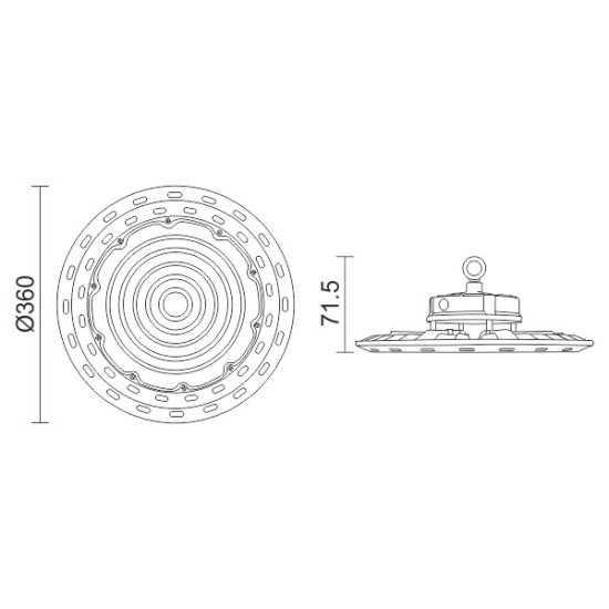 ΚΑΜΠΑΝΕΣ LED UFO 200W 6000K