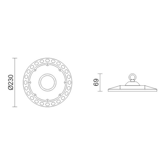 ΚΑΜΠΑΝΕΣ LED UFO 100W 6000K ΚΑΜΠΑΝΕΣ LED UFO 100W 6000K