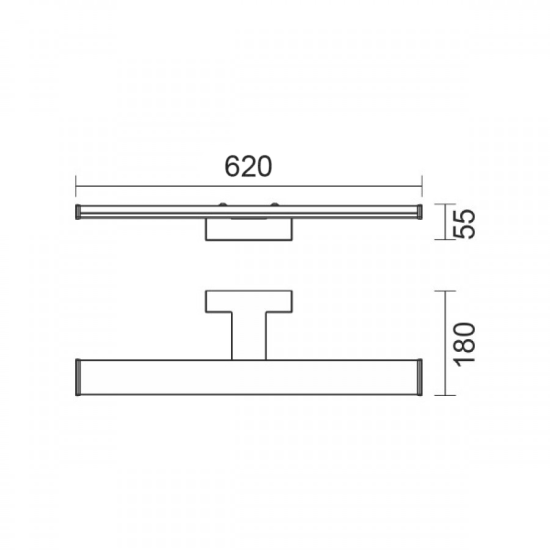 ΦΩΤΙΣΤΙΚΟ ΜΠΑΝΙΟΥ GOLD MAT  LED 14W CCT 1400 LUMEN 62CM