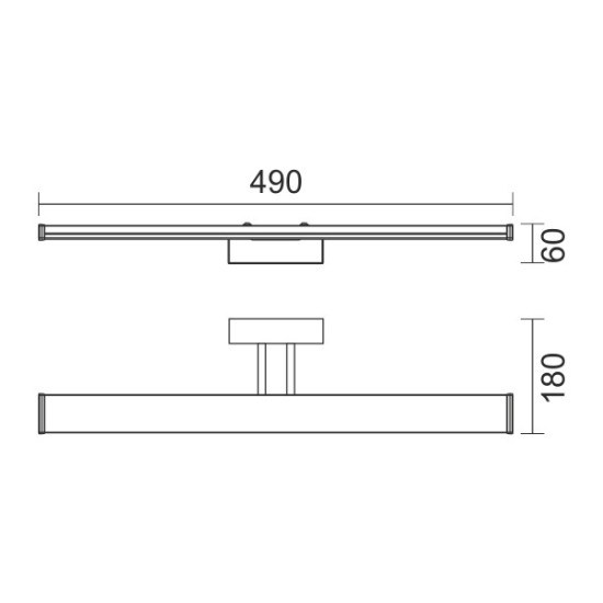 ΦΩΤΙΣΤΙΚΟ ΜΠΑΝΙΟΥ GOLD MAT LED 14W CCT 1400 LUMEN 49CM ΦΩΤΙΣΤΙΚΟ ΜΠΑΝΙΟΥ GOLD MAT LED 14W CCT 1400 LUMEN 49CM