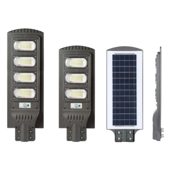  ΗΛΙΑΚΟ ΦΩΤΙΣΤΙΚΟ ΔΡΟΜΟΥ LED ΜΕ ΤΗΛΕΧΕΙΡΙΣΤΗΡΙΟ 60W 6000K ΜΑΥΡΟ 