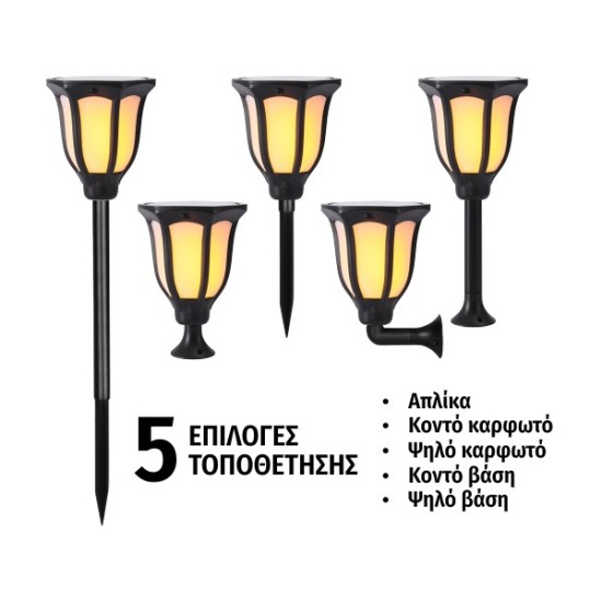 ΗΛΙΑΚΟ ΦΩΤΙΣΤΙΚΟ ΜΕ ΕΦΕ ΚΙΝΟΥΜΕΝΗΣ ΦΛΟΓΑΣ 1W IP65