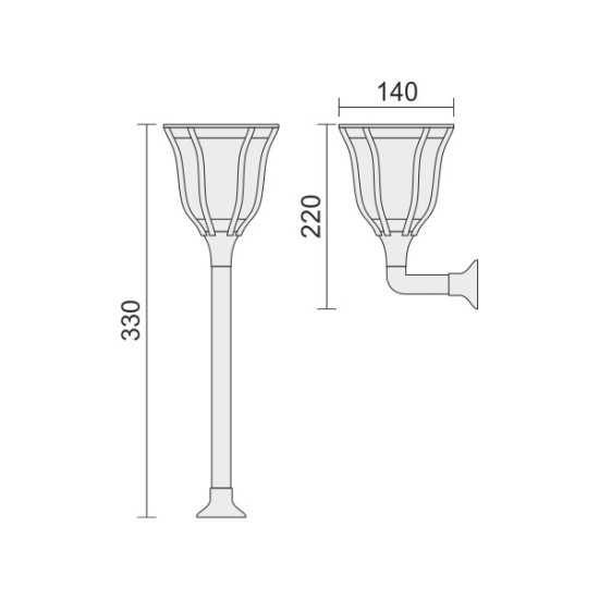 ΗΛΙΑΚΟ ΦΩΤΙΣΤΙΚΟ ΜΕ ΕΦΕ ΚΙΝΟΥΜΕΝΗΣ ΦΛΟΓΑΣ 1W IP65