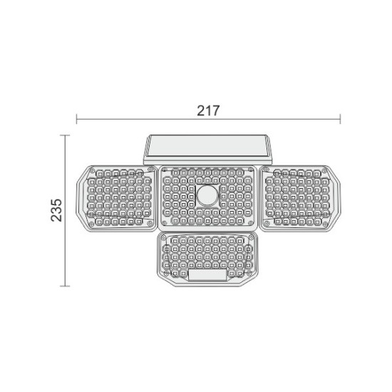 ΗΛΙΑΚΟΣ ΠΡΟΒΟΛΕΑΣ LED ΜΕ ΑΙΣΘΗΤΗΡΑ PIR 8W CCT IP65