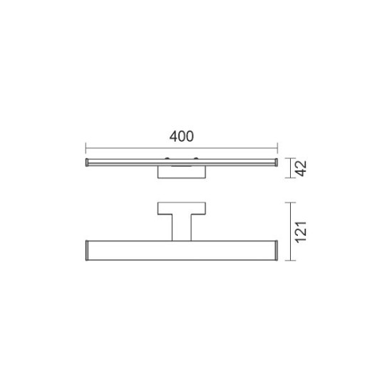 ΦΩΤΙΣΤΙΚΟ ΜΠΑΝΙΟΥ LED ΘΗΚΗ 8W 4000K 40CM IP44 ΜΑΥΡΟ 6722 ΦΩΤΙΣΤΙΚΟ ΜΠΑΝΙΟΥ LED ΘΗΚΗ 8W 4000K 40CM IP44 ΜΑΥΡΟ 6722