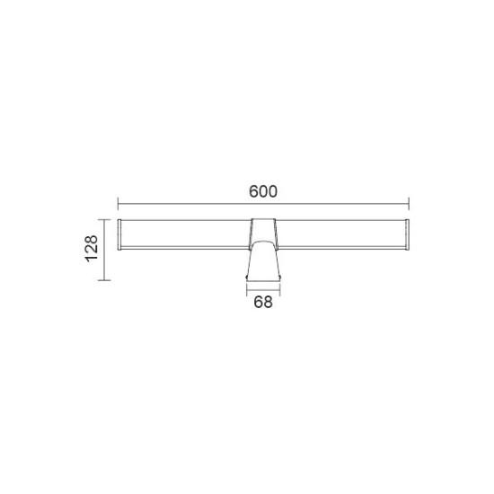 ΦΩΤΙΣΤΙΚΟ ΜΠΑΝΙΟΥ  ΤΡΙΓΩΝΟ 15W IP44 4000K 60CM 6755
