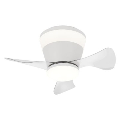 ΑΝΕΜΙΣΤΗΡΑΣ ΠΛΑΦΟΝΙΕΡΑ ΚΩΝΙΚΟΣ ΛΕΥΚΟΣ ΜΕ ΦΩΣ DIMMABLE - ΕΛΕΓΧΟΣ ΑΠΟ ΤΗΛΕΚ/ΡΟΛ + SMARTPHONE