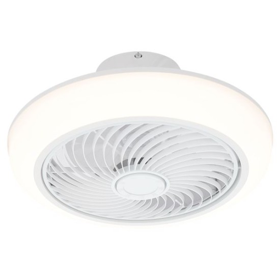 ΑΝΕΜΙΣΤΗΡΑΣ ΠΛΑΦΟΝΙΕΡΑ ΛΕΥΚΟΣ ΜΕ ΦΩΣ 4000Κ DIMMABLE + ΧΡΟΝΟΔ/ΤΗΣ