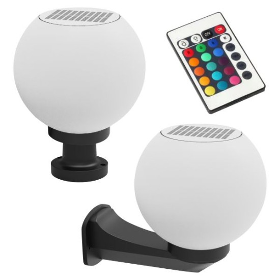 ΗΛΙΑΚΗ ΜΠΑΛΑ ΑΠΛΙΚΑ+ΕΔΑΦΟΥΣ Φ20 RGB+CCT IP44