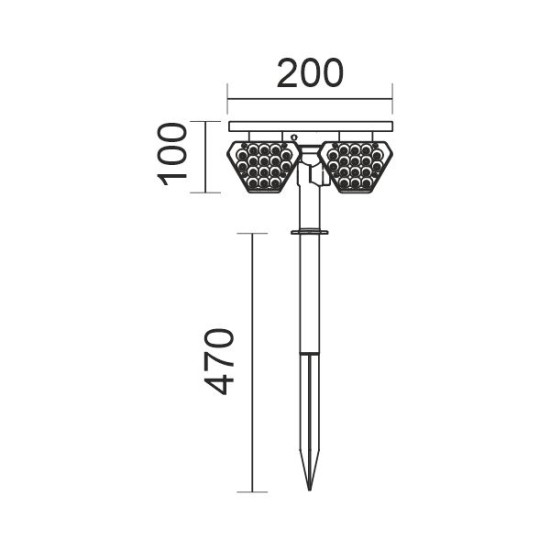 ΗΛΙΑΚΟ ΦΩΤΙΣΤΙΚΟ ΚΑΡΦΩΤΟ ΔΙΠΛΟ 6W CCT IP65