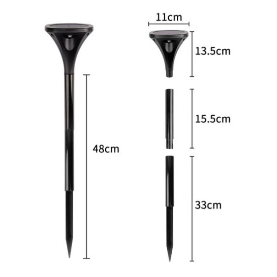 ΗΛΙΑΚΟ ΚΑΡΦΩΤΟ ΦΩΤΙΣΤΙΚΟ 2W 3000K IP65 