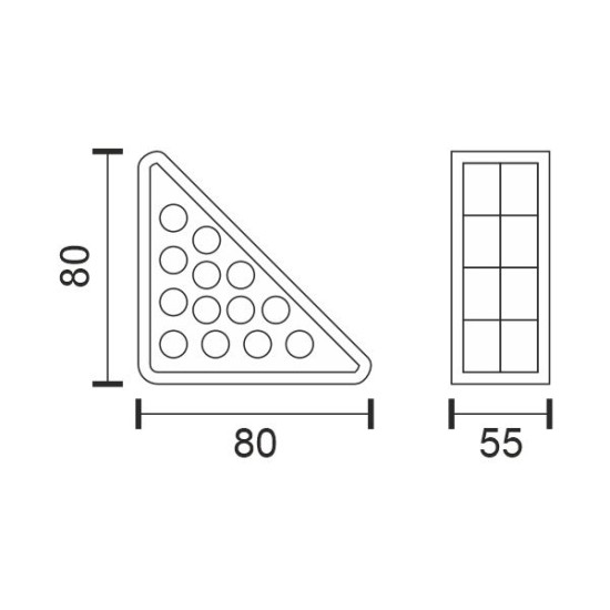 ΗΛΙΑΚΟ ΦΩΤΙΣΤΙΚΟ ΣΚΑΛΙΟΥ 0.5W 3000K IP65
