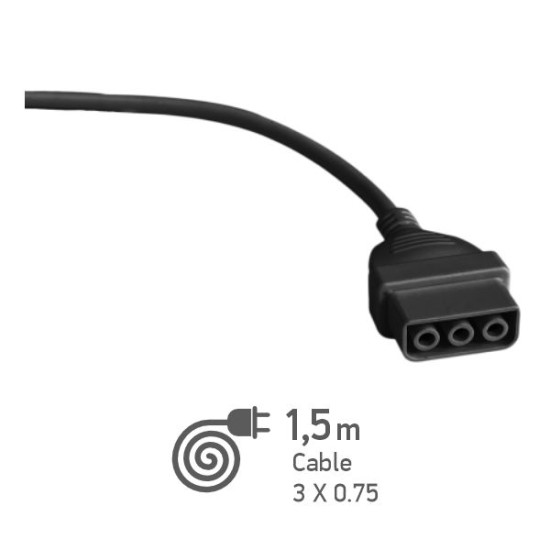 ΚΑΛΩΔΙΟ ΤΡΟΦΟΔΟΣΙΑΣ  ΓΡΑΜΜΙΚΟY ΦΩΤΙΣΤΙΚΟY 1,5Μ 3 x 0.75 ΜΑΥΡΟ 