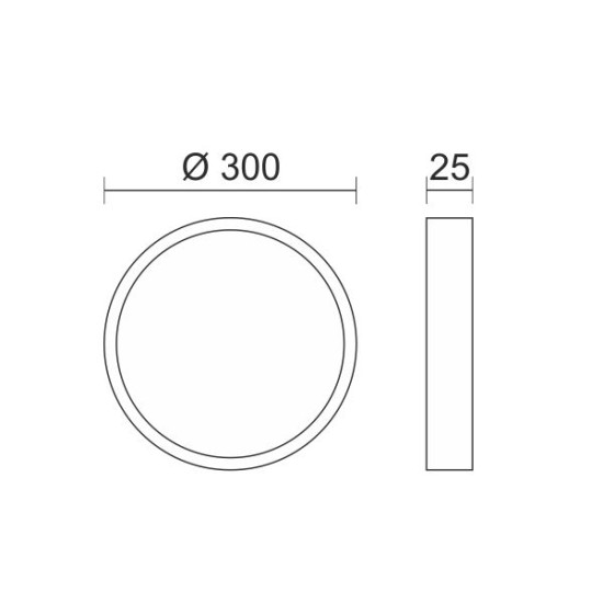 ΠΛΑΦΟΝΙΕΡΑ ΟΡΟΦΗΣ LED CCT 30W 3000K | 4000K | 6000K 30CM ΛΕΥΚΗ 