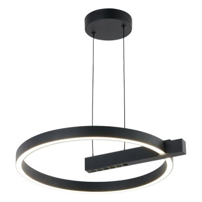 ΚΡΕΜΑΣΤΟ ΦΩΤΙΣΤΙΚΟ LED 24W 3000K ΜΑΥΡΟ ΣΤΡΟΓΓΥΛΟ