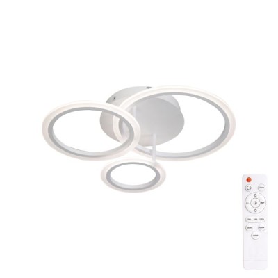 ΦΩΤΙΣΤΙΚΟ  ΟΡΟΦΗΣ ΛΕΥΚΟ + ΤΗΛ/ΡΙΟ LED 40W 4000 LUMEN CCT 3000K | 4000K | 6000K  3 ΚΥΚΛΟΙ  33CM 