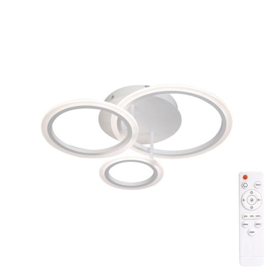 ΦΩΤΙΣΤΙΚΟ  ΟΡΟΦΗΣ ΛΕΥΚΟ + ΤΗΛ/ΡΙΟ LED 40W 4000 LUMEN CCT 3000K | 4000K | 6000K  3 ΚΥΚΛΟΙ  33CM 