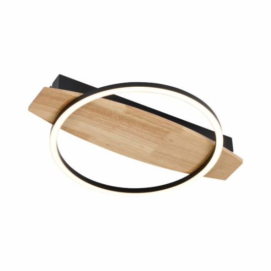 ΦΩΤΙΣΤΙΚΟ ΕΣΩΤΕΡΙΚΟΥ ΧΩΡΟΥ LED CCT 20W 3000K ΜΑΥΡΟ-ΞΥΛΟ