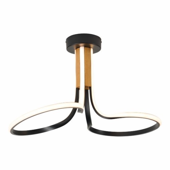 ΦΩΤΙΣΤΙΚΟ ΕΣΩΤΕΡΙΚΟΥ ΧΩΡΟΥ LED CCT 40W 3000K ΜΑΥΡΟ-ΞΥΛΟ