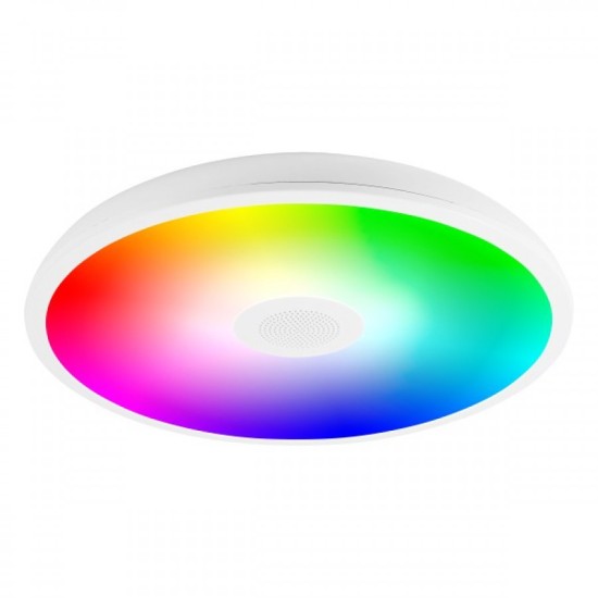SMART ΠΛΑΦΟΝΙΕΡΑ ΟΡΟΦΗΣ LED RGB+WHITE ΜΕ BLUETOOTH SPEAKER 18W