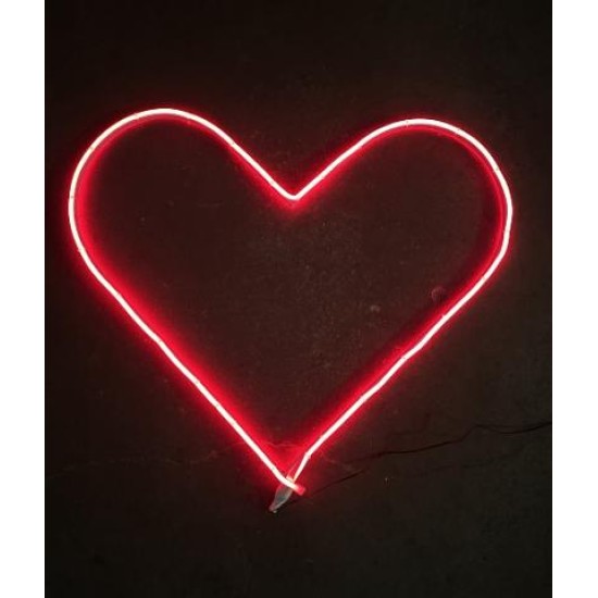 LED Neon Flex Φωτοσωλήνα καρδιά & controller 50cm LED Neon Flex Φωτοσωλήνα καρδιά & controller 50cm