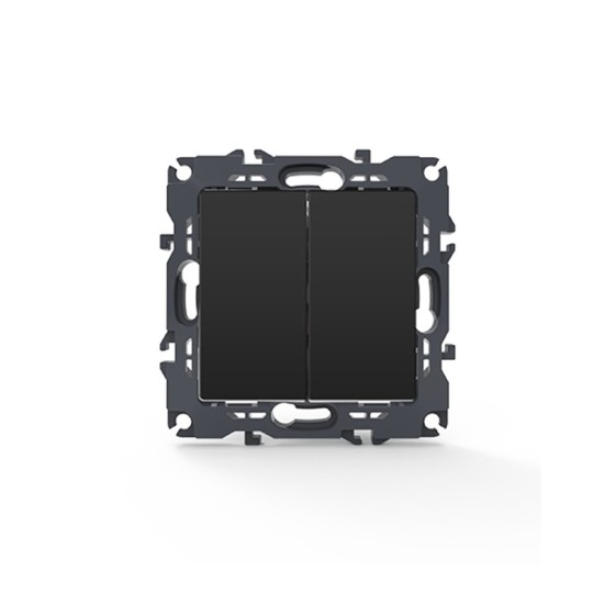 PRIME ΔΙΑΚΟΠΤΗΣ ΚΟΜΜΥΤΑΤΕΡ ΜΕ ΚΛΙΠ 1+1P 10AX 250VAC IP20 MAT ΑΝΘΡΑΚΙ