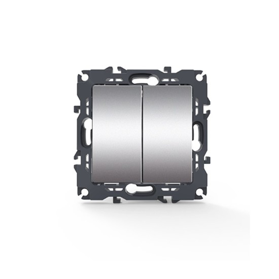 PRIME ΔΙΑΚΟΠΤΗΣ ΚΟΜΜΥΤΑΤΕΡ ΑΛΛΕΛΕΤΟΥΡ ΜΕ ΚΛΙΠ 1+1P 10AX 250VAC IP20 MAT ΑΛΟΥΜΙΝΙΟ