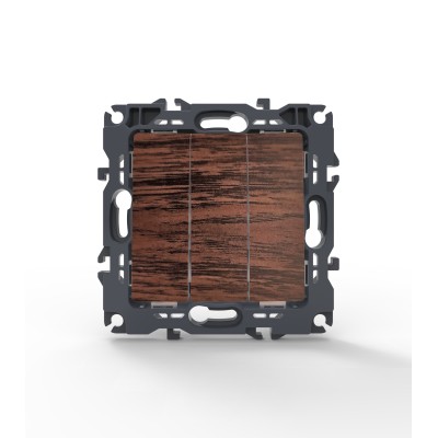 PRIME ΔΙΑΚΟΠΤΗΣ ΤΡΙΠΛΟΣ ΑΠΛΟΣ ΜΕ ΒΙΔΑ 1+1+1P 10AX 250VAC IP20 ΞΥΛΟ