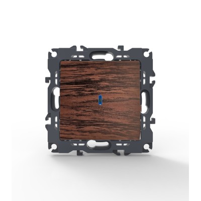 PRIME ΔΙΑΚΟΠΤΗΣ ΑΛΕΡΕΤΟΥΡ & LED ΛΥΧΝΙΑ ΕΛΕΓΧΟΥ (ΟΝ-ΟΝ) ΜΕ ΚΛΙΠ 1P 10AX 250VAC IP20 ΞΥΛΟ