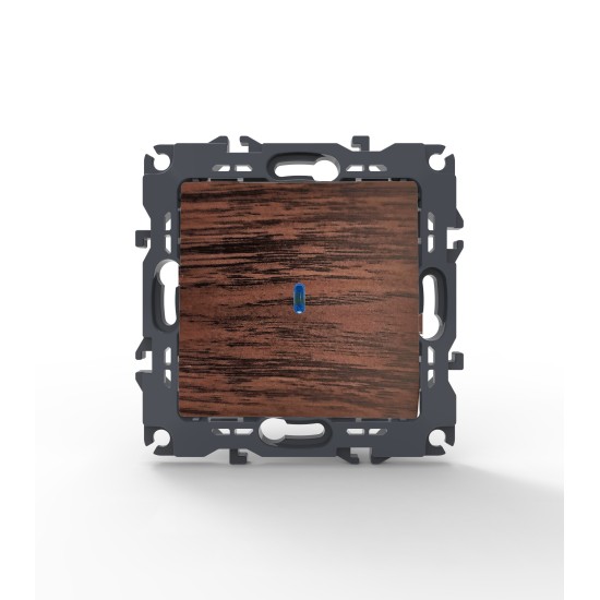 PRIME ΔΙΑΚΟΠΤΗΣ ΑΛΕΡΕΤΟΥΡ & LED ΛΥΧΝΙΑ ΕΛΕΓΧΟΥ (ΟΝ-ΟΝ) ΜΕ ΚΛΙΠ 1P 10AX 250VAC IP20 ΞΥΛΟ