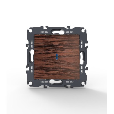 PRIME ΔΙΑΚΟΠΤΗΣ ΑΛΕΡΕΤΟΥΡ & LED ΛΥΧΝΙΑ ΠΡΟΣΑΝΑΤΟΛΙΣΜΟΥ (ΟΝ-ΟFF) ΜΕ ΚΛΙΠ 1P 10AX 250VAC IP20 ΞΥΛΟ