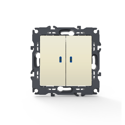 PRIME ΔΙΑΚ. ΚΟΜΜΥΤΑΤΕΡ & LED ΛΥΧΝΙΑ ΠΡΟΣΑΝΑΤΟΛΙΣΜΟΥ (ΟΝ-ΟFF)  ΜΕ ΚΛΙΠ 1+1P 10AX 250VAC IP20 ΙΒΟΥΑΡ